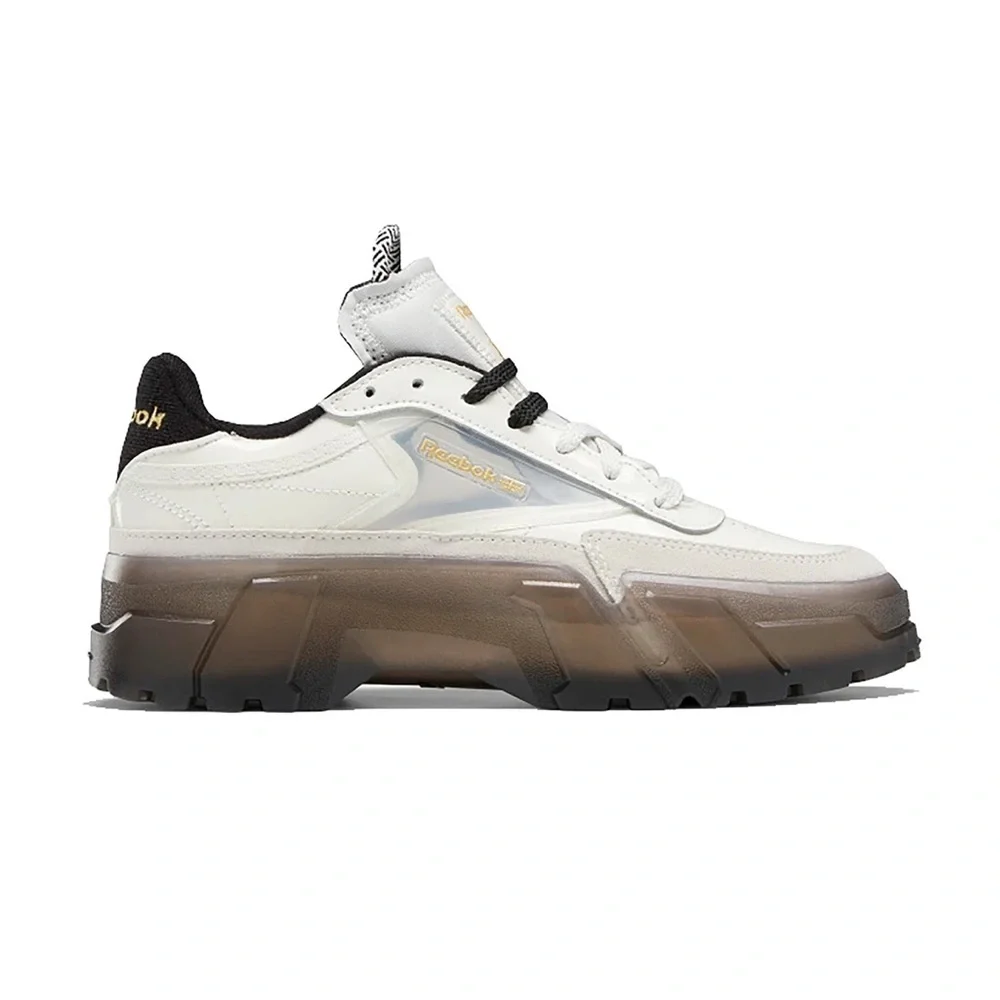 Cardi B x Reebok Club Cardi stacked sneakers White/ Black/ Matte Gold birthday